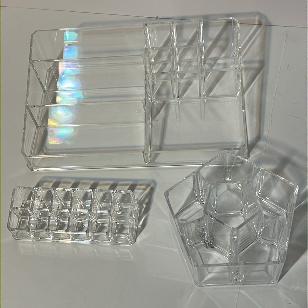 Bundle set of Acrylic Cosmetic Organizers Makeup Holders
